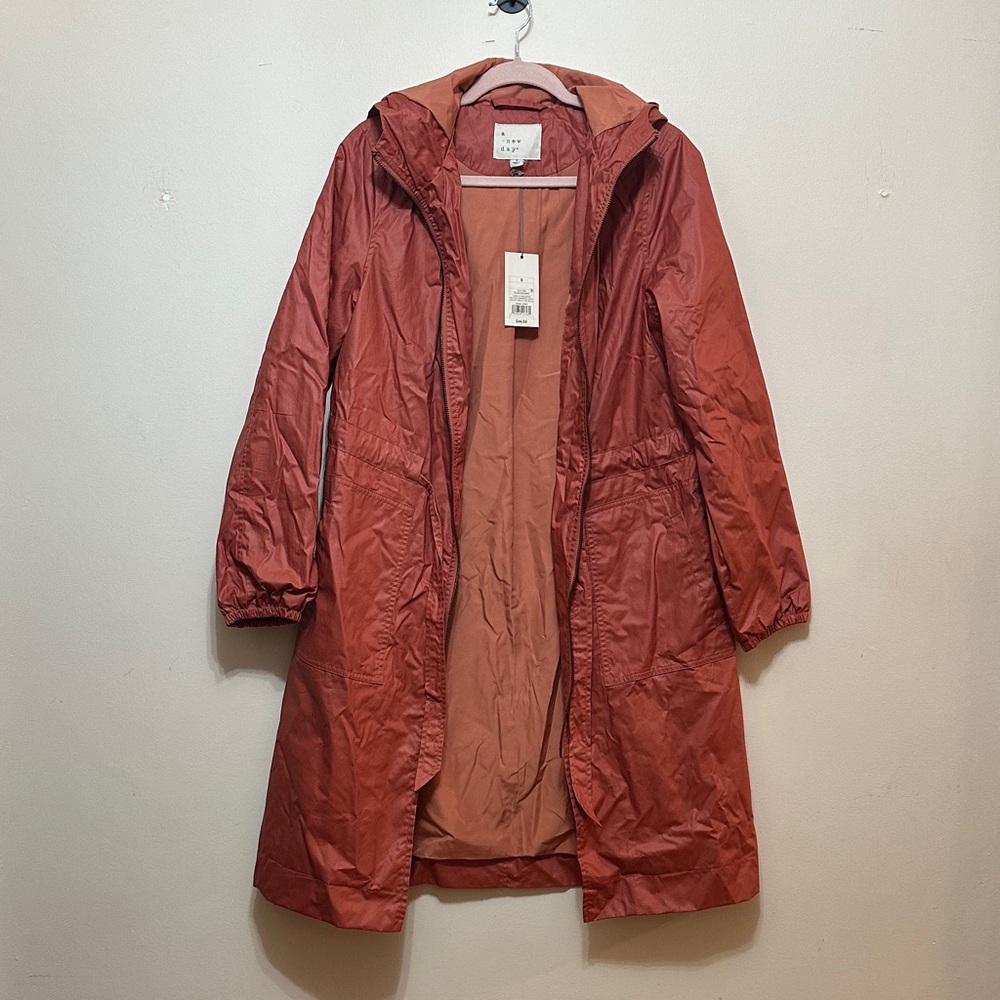 a new day Women's Rust Rain Coat
